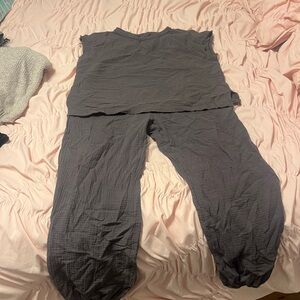 Gray Two-Piece Lounge Set